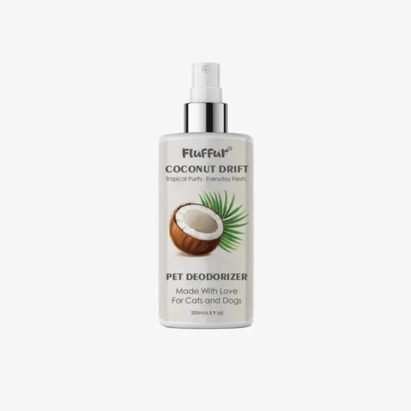 Fluffur Pet Deodorizing Spray for Cats &amp; Dogs – Coconut Drift 200ml