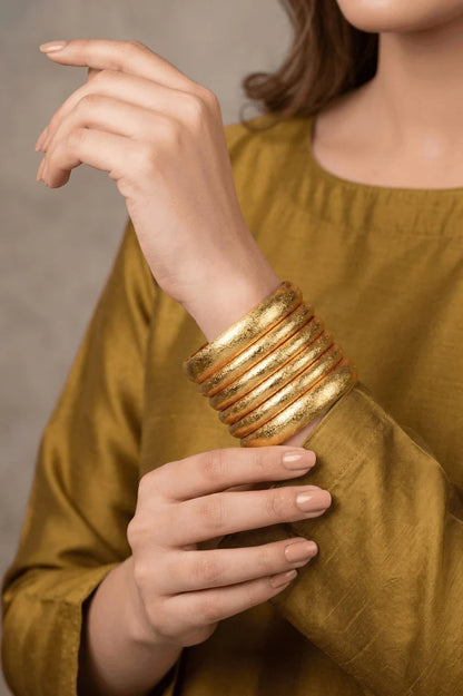 Shabnum 6 Pcs Gold Plated Bangles Set