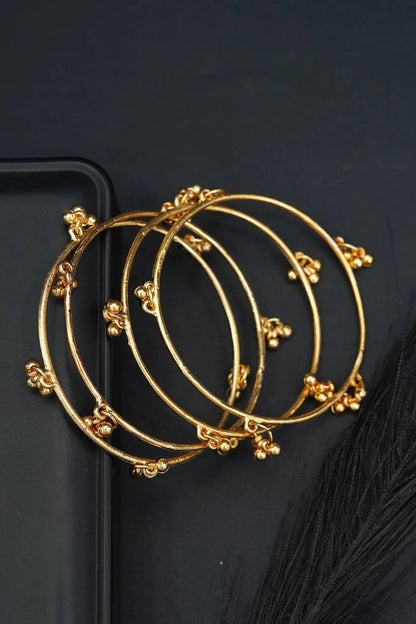 Premium Gold Plated Kashmiri 4 Pieces Bangles Set
