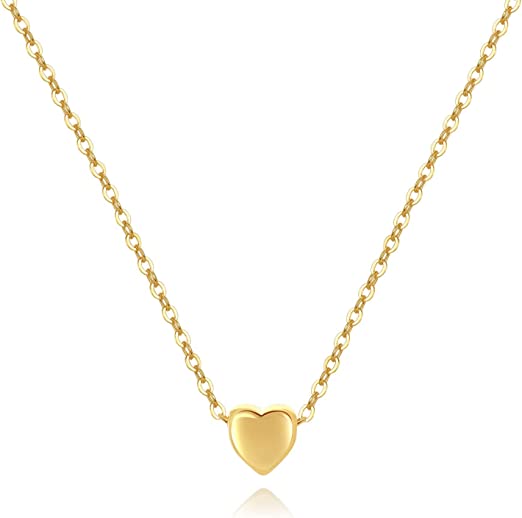 UNI-10618-2 - Gold Foil Heart Stars - Necklace