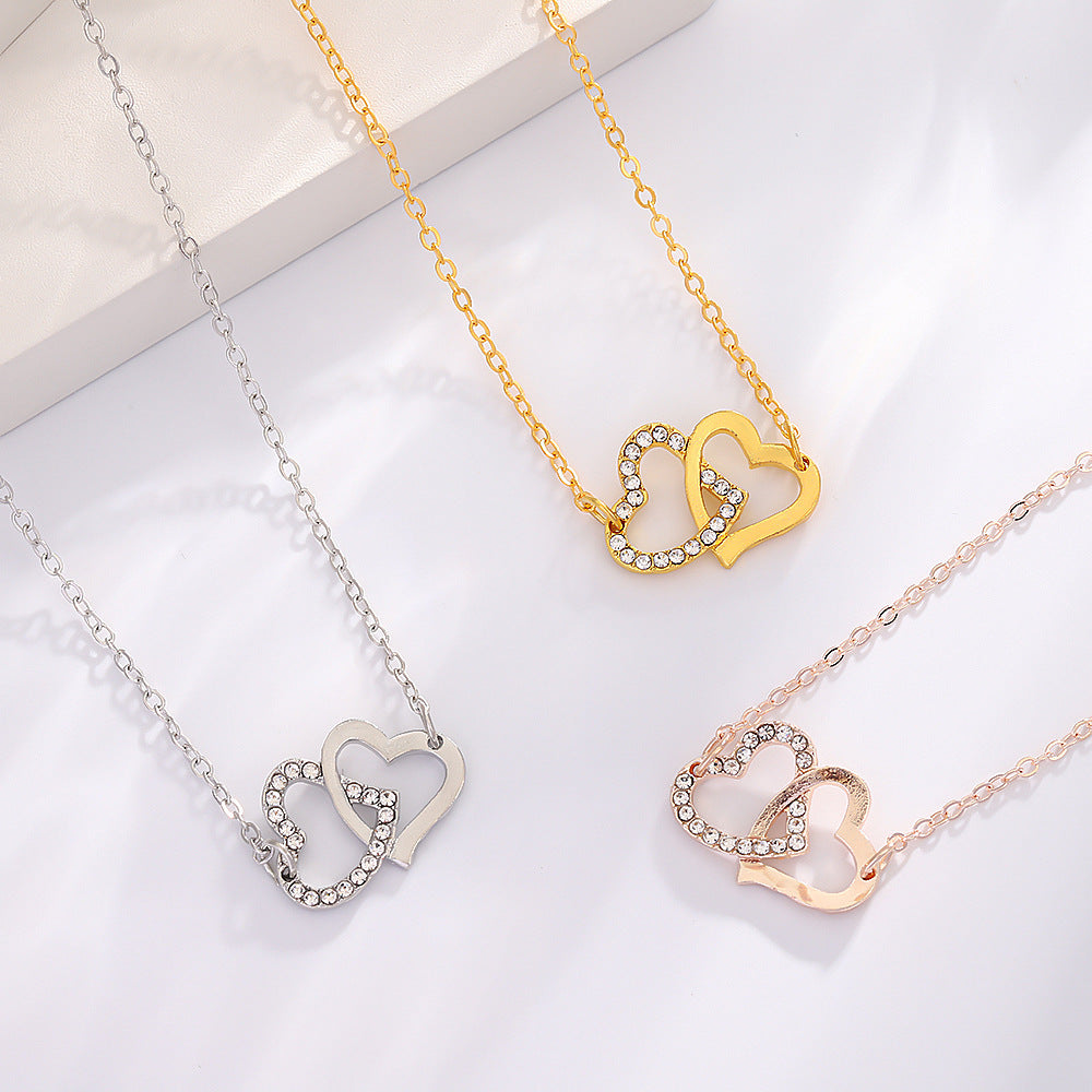 UNI-10558 -Rose Gold Blinky Heart - Jewelry Set