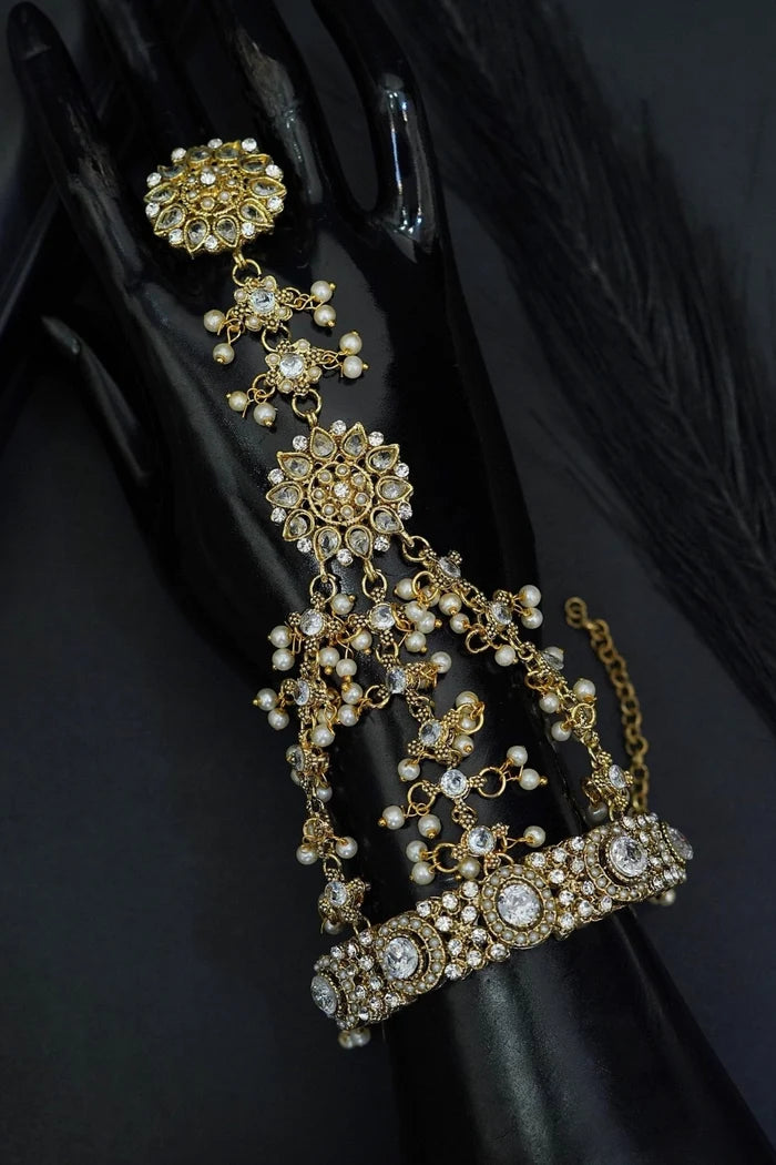 Traditional Pearls Zircons & Polki Hathpool Anja