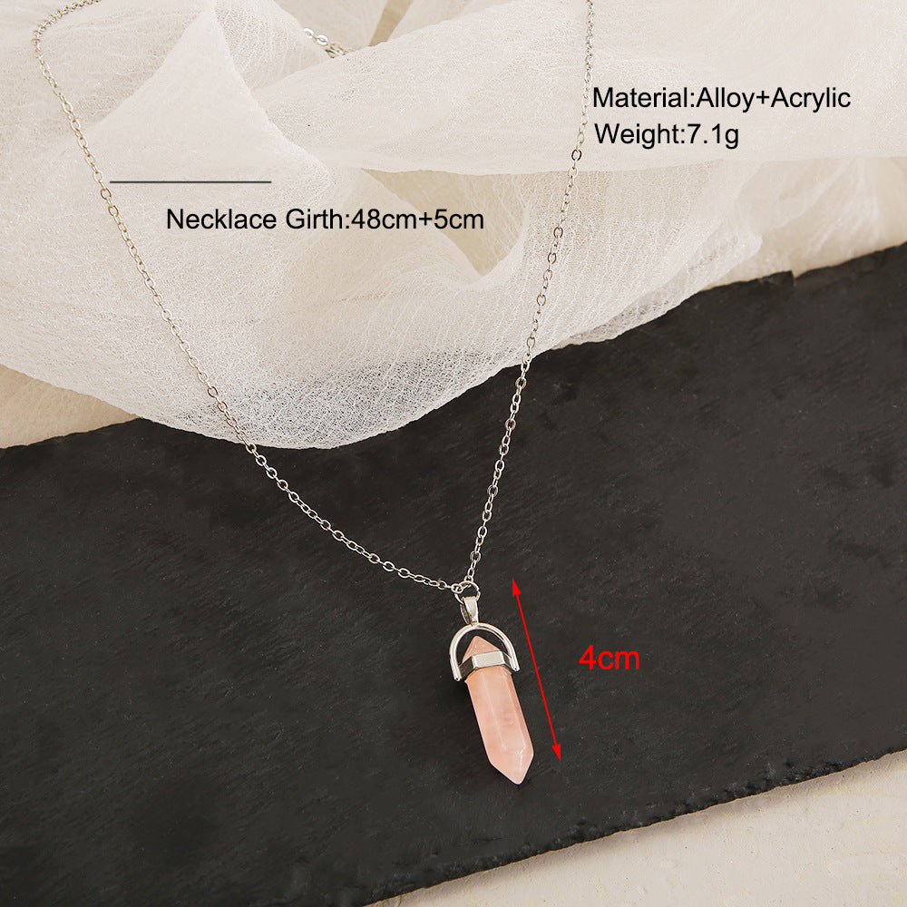 UNI-10657 - Pink Stone Gold - Necklace