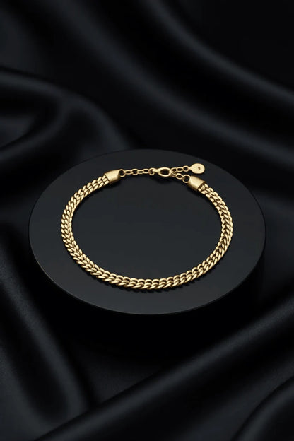 Stainless Steel Charm Gold Plated Bracelet