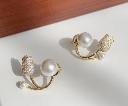 UNI-10395 - Sparkle Rosebud  - Earring