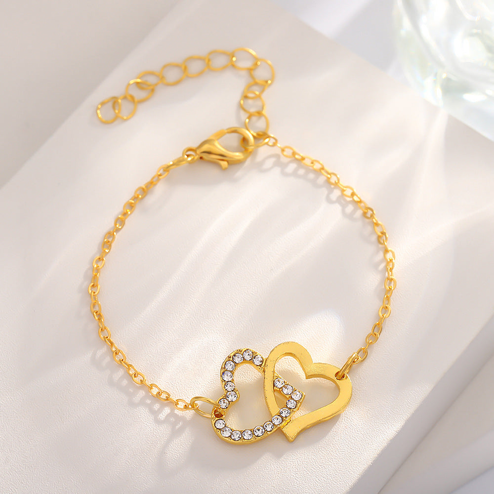UNI-10557 - Gold Blinky Heart - Jewelry Set