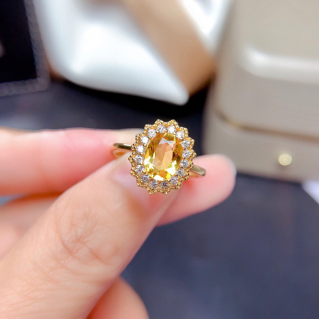 UNI-11030 - Oval Diamond Yellow Gold - Jewelry Set