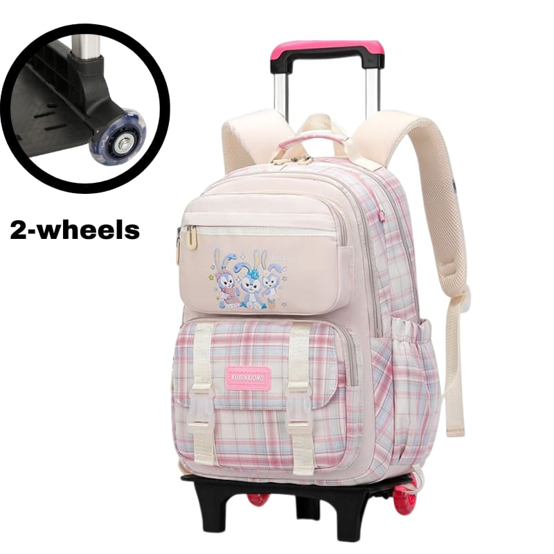 Durable 2-Wheel Trolley Backpack for School Kids - image 3
