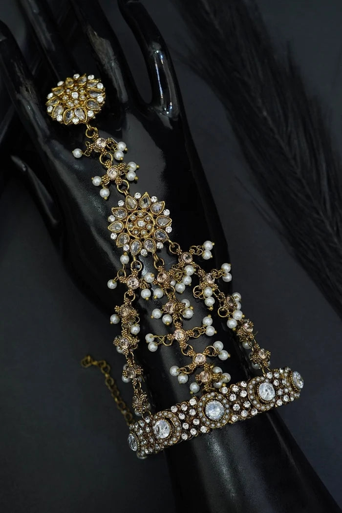 Traditional Pearls Zircons & Polki Hathpool Anja
