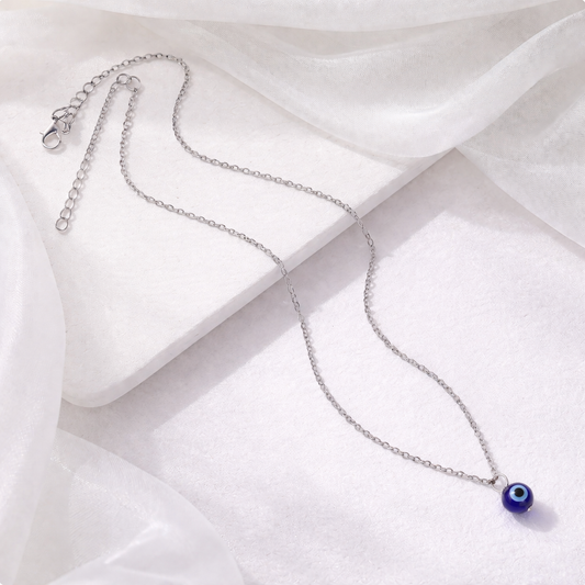 UNI-10641 - Silver Evil Eye - Necklace
