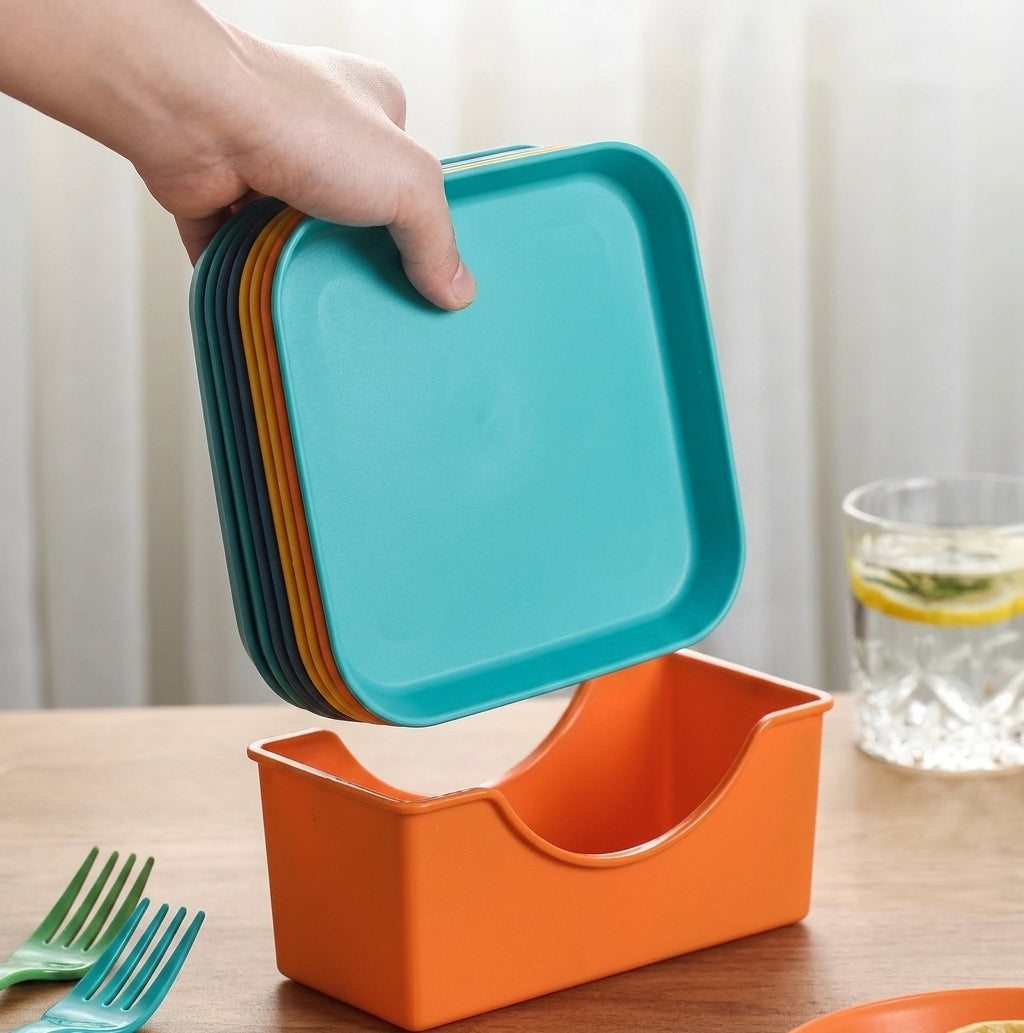 10 Pcs Creative Bone Dish Set with Storage Box