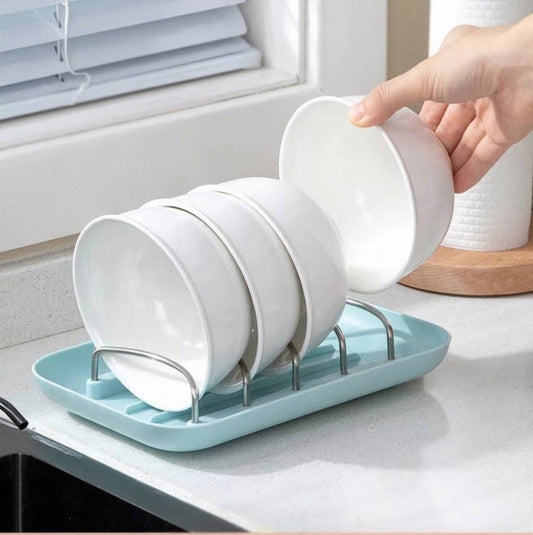 Spoon and Plate Holder Rack with Draining Tray