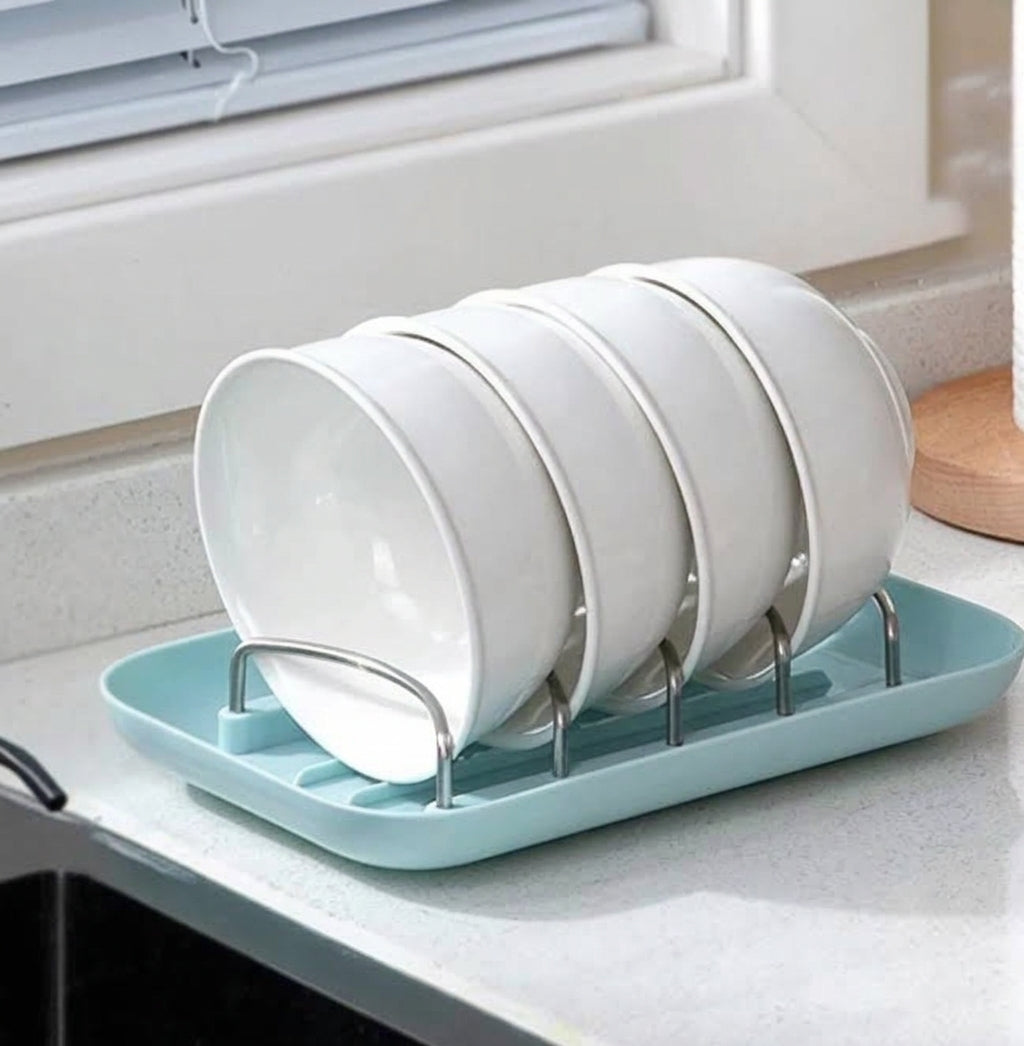 Spoon and Plate Holder Rack with Draining Tray