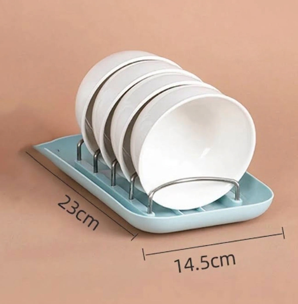 Spoon and Plate Holder Rack with Draining Tray