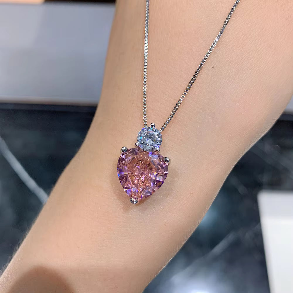 UNI-11041-1 Pink love - Necklace
