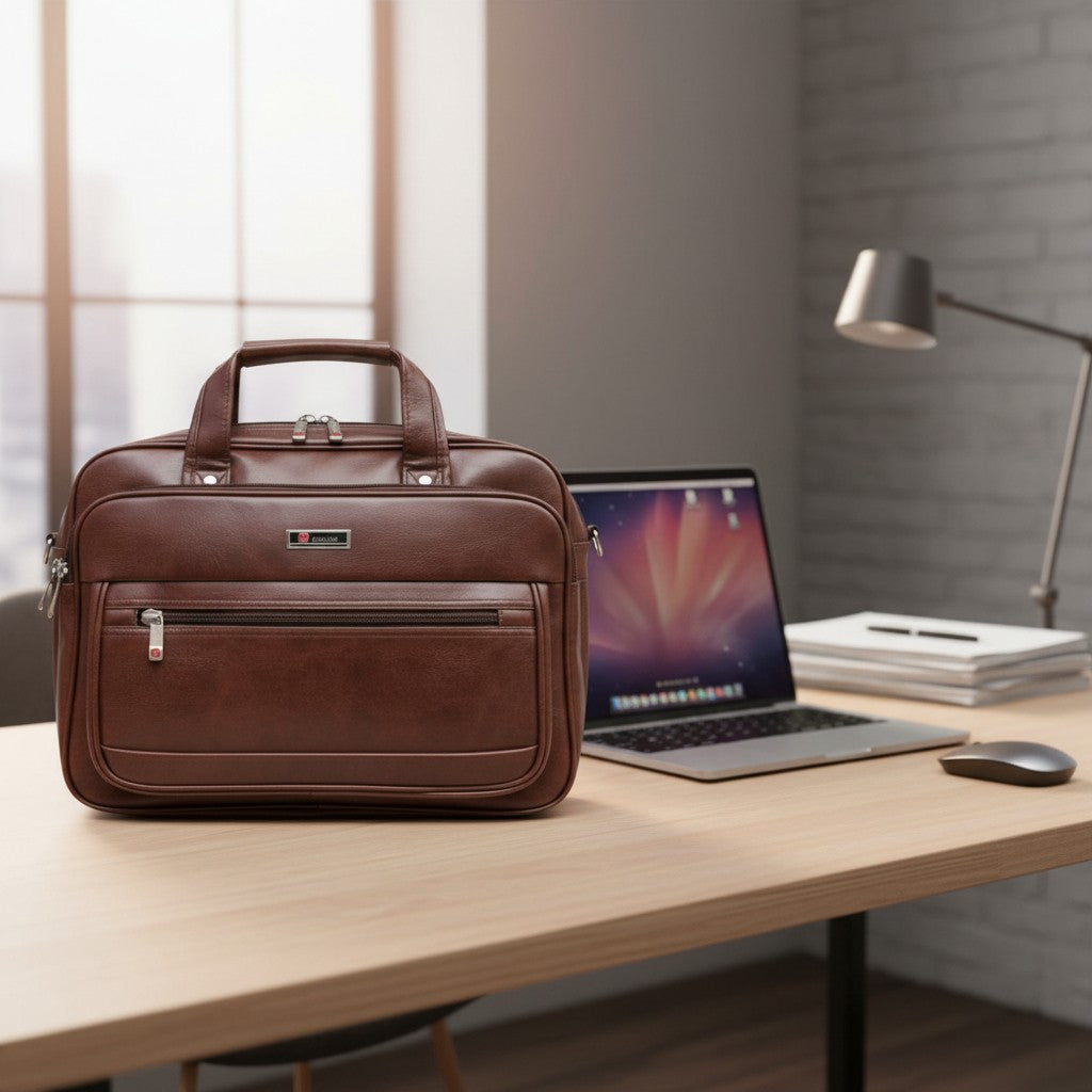 Executive Leather Office Laptop Bag - image 1