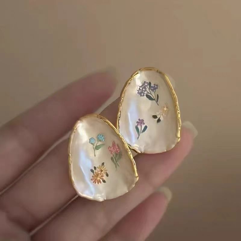 UNI-12113 - Geometric Flower - Earring