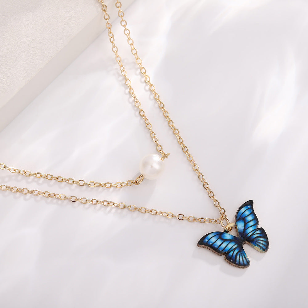 UNI-10542 - Blue Butterfly Gold - Jewelry Set