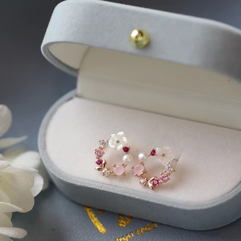 UNI-12141 -  Wreath Flower  - Earring