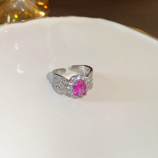 UNI-11817- Pink Diamond Silver - Ring