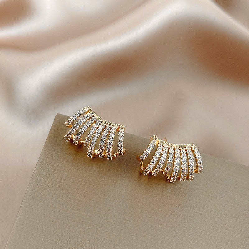 UNI-10437 - Diamonds Hoop Gold - Earring