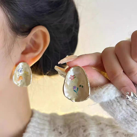 UNI-12113 - Geometric Flower - Earring