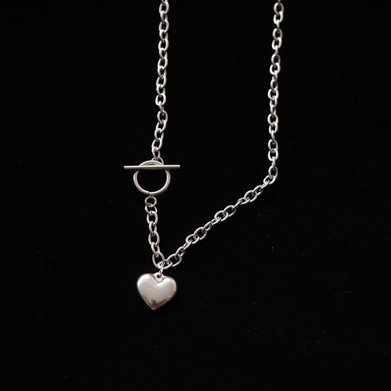 UNI-10868 - Heart Silver Chain - Necklace