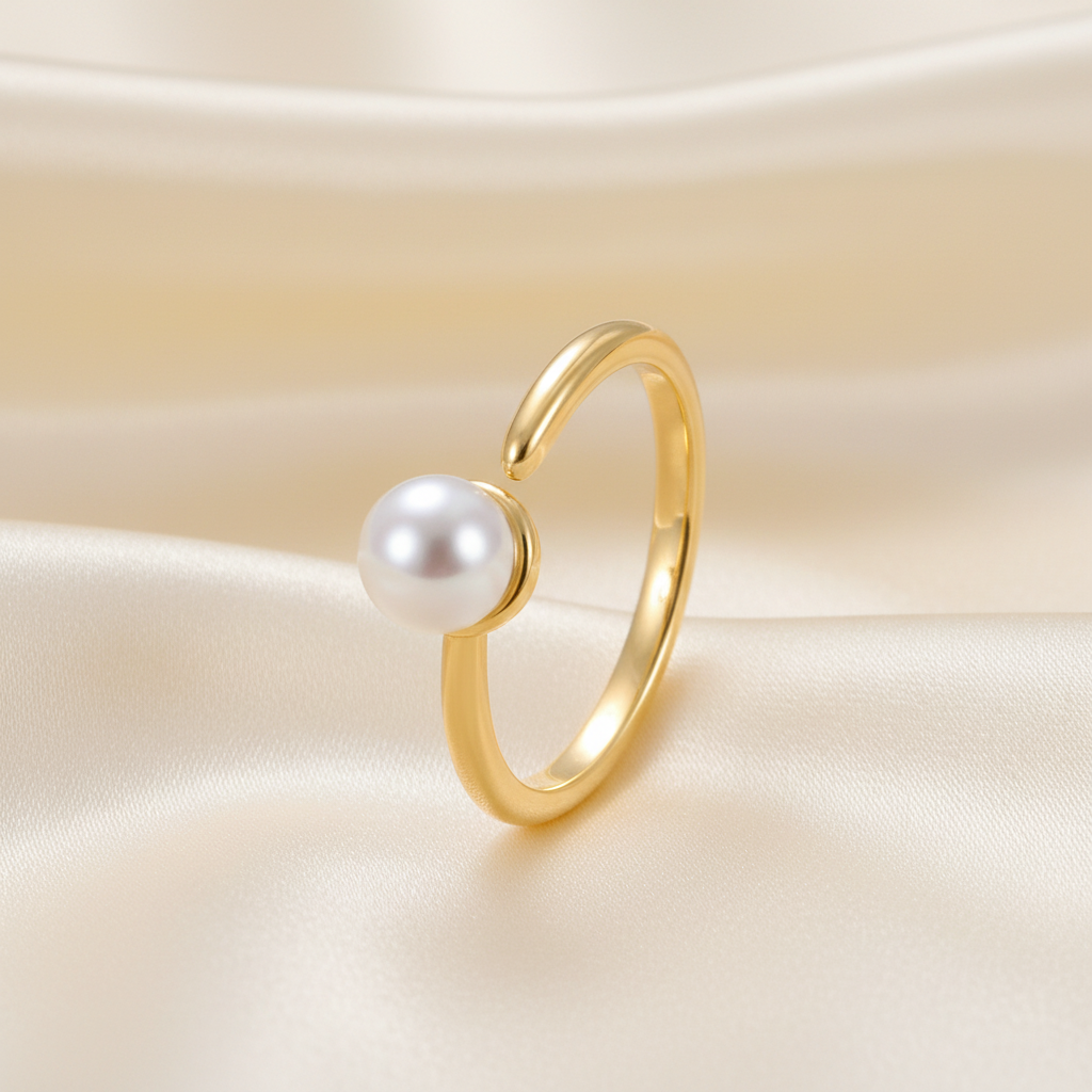 UNI-10960 - White Pearl Gold - Ring