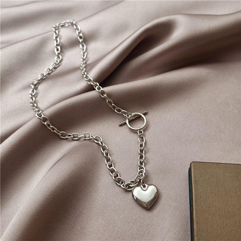 UNI-10868 - Heart Silver Chain - Necklace