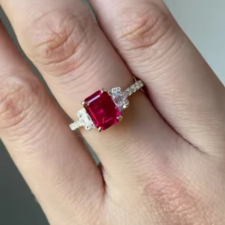 UNi-11914 - Hot Pink Diamond Gold - Ring