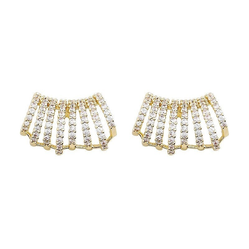 UNI-10437 - Diamonds Hoop Gold - Earring