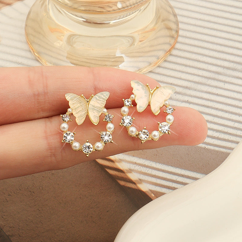 UNI-10333-4 - Diamonds Butterfly  - Earring