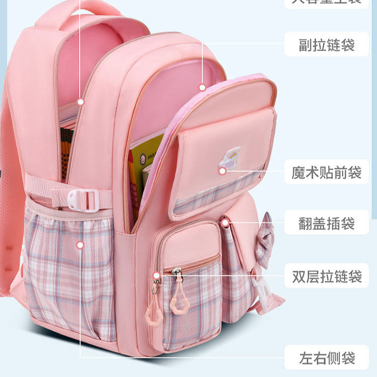 Korean Style Pink Backpack for Teenage Girls - image 4