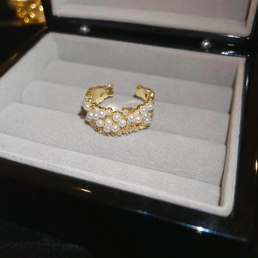 UNI-11838 - Cluster Pear Gold - Ring