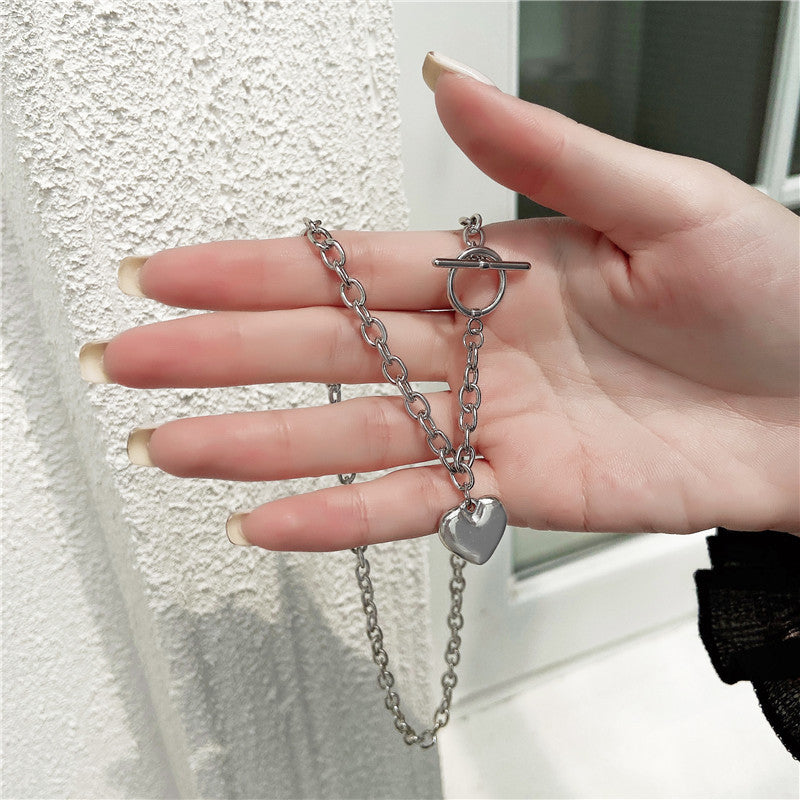 UNI-10868 - Heart Silver Chain - Necklace