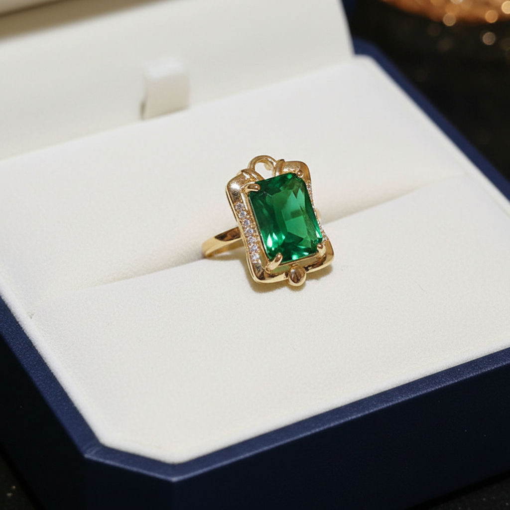 UNI-11812 - Royal Green Gem Gold - Ring