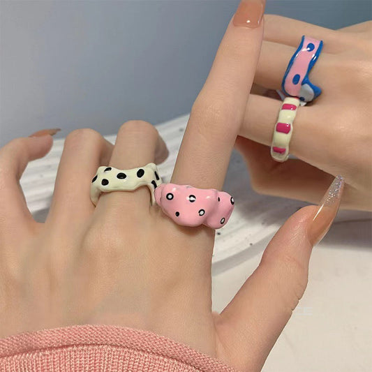UNI-11545-46-47 - Funky Style  Acrylic - Ring