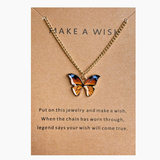 UNI-10635-3 - Yellow Butterfly Gold - Necklace