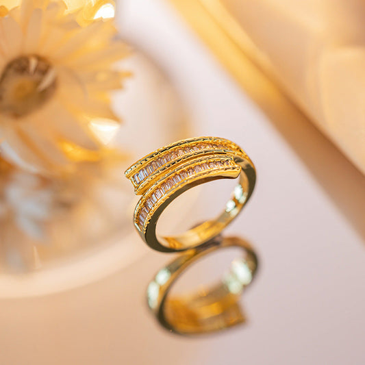 UNI-11464 - Luxury Exquisite  Diamonds Gold - Ring