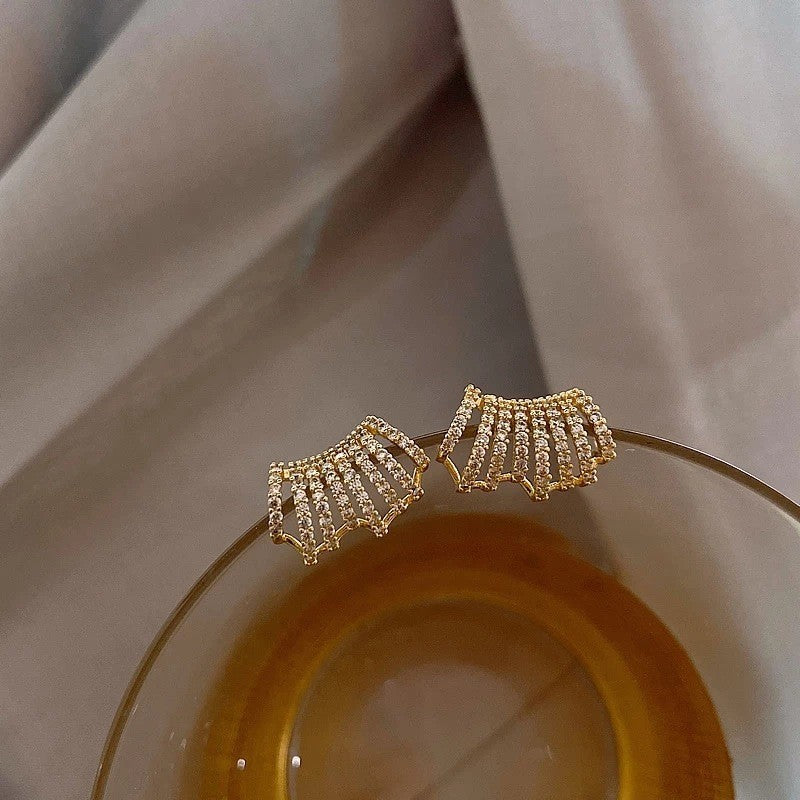 UNI-10437 - Diamonds Hoop Gold - Earring