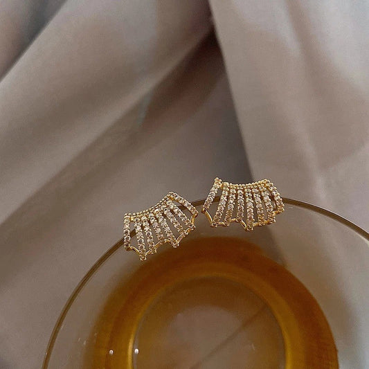 UNI-10437 - Diamonds Hoop Gold - Earring