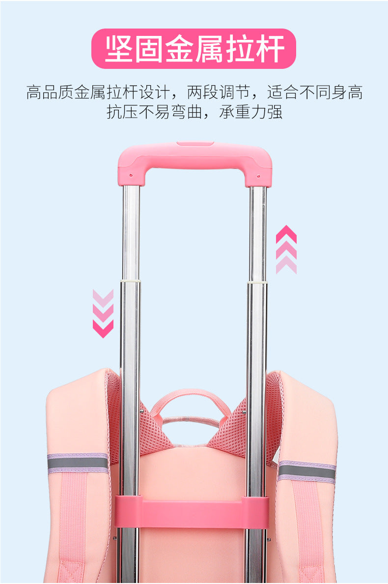Durable 2-Wheel Trolley Backpack for School Kids - image 7