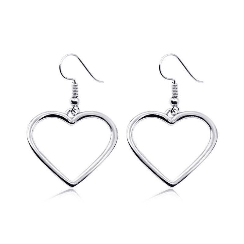 UNI-10469 - Silver Glam Heart - Earring