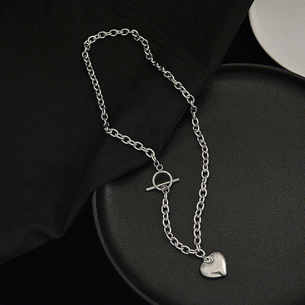 UNI-10868 - Heart Silver Chain - Necklace