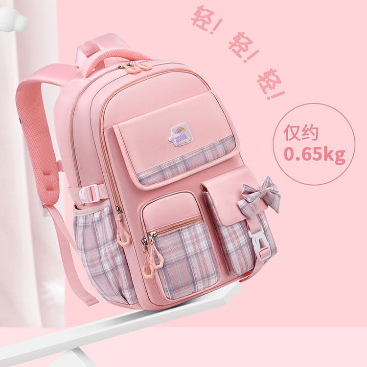 Korean Style Pink Backpack for Teenage Girls - image 3