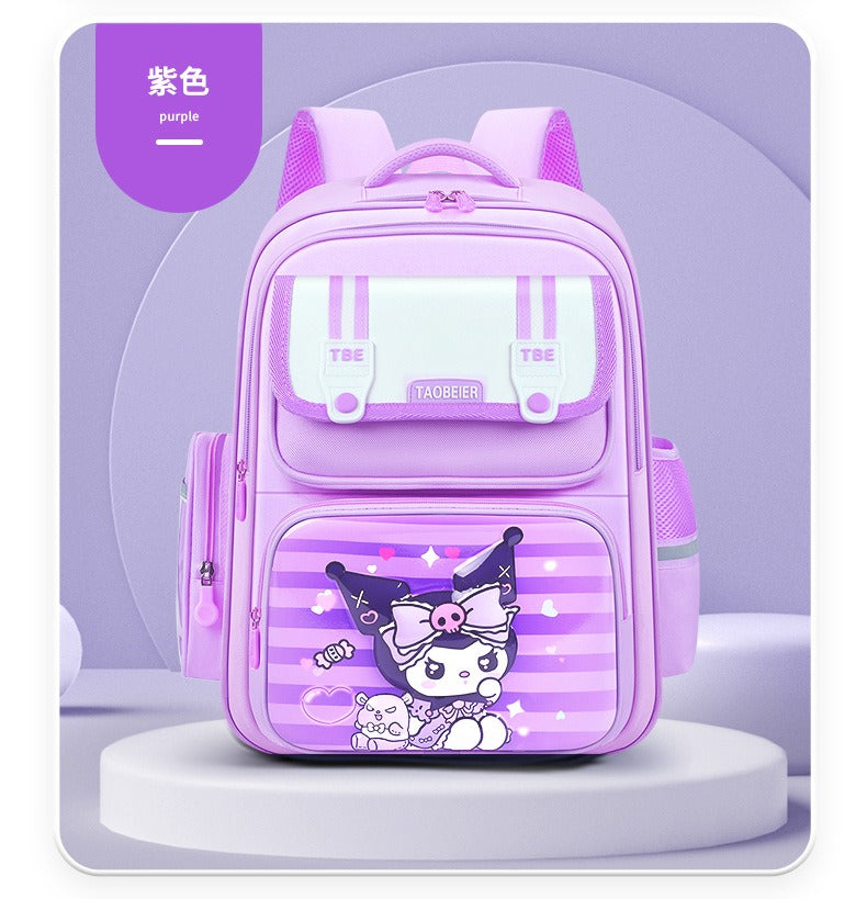 Pink Purple Sanrio Kids School Backpack - image 3