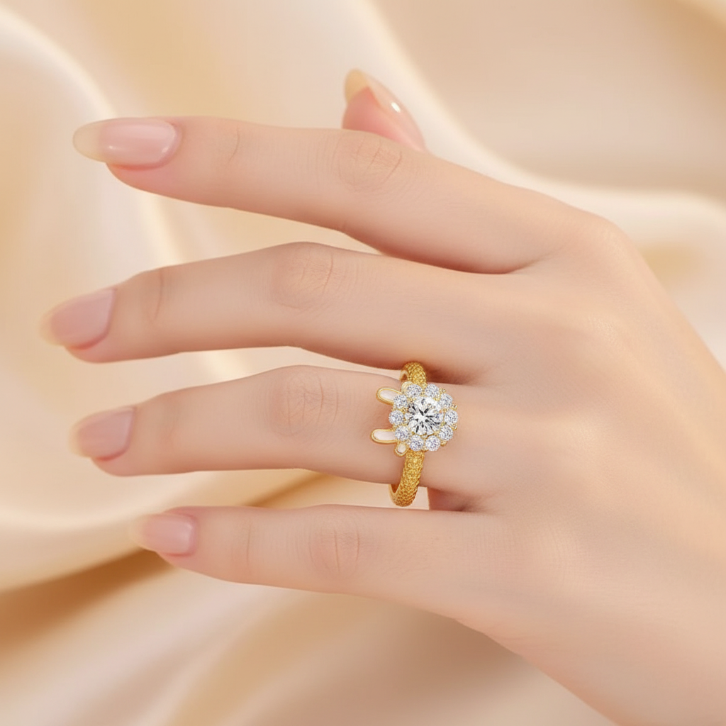 UNI-11046-3 - Deer Diamond Gold - Ring