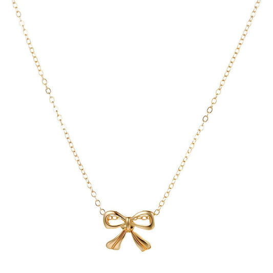 UNI-10647 - Gold Bow - Necklace