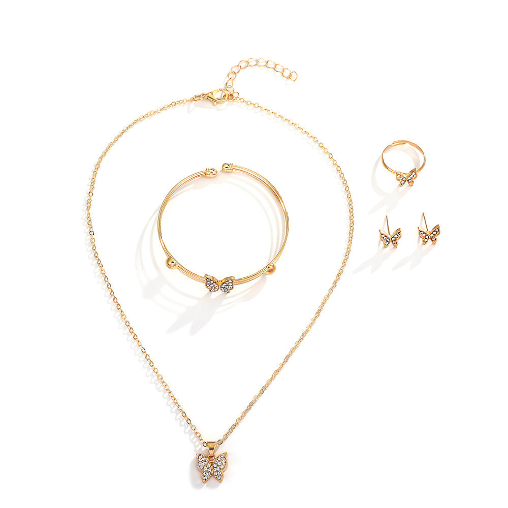 UNI-10553 - Blinky Butterfly Gold  - Jewelry Set