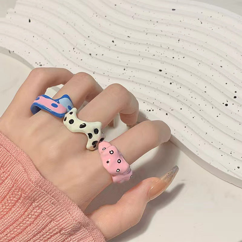 UNI-11545-46-47 - Funky Style  Acrylic - Ring
